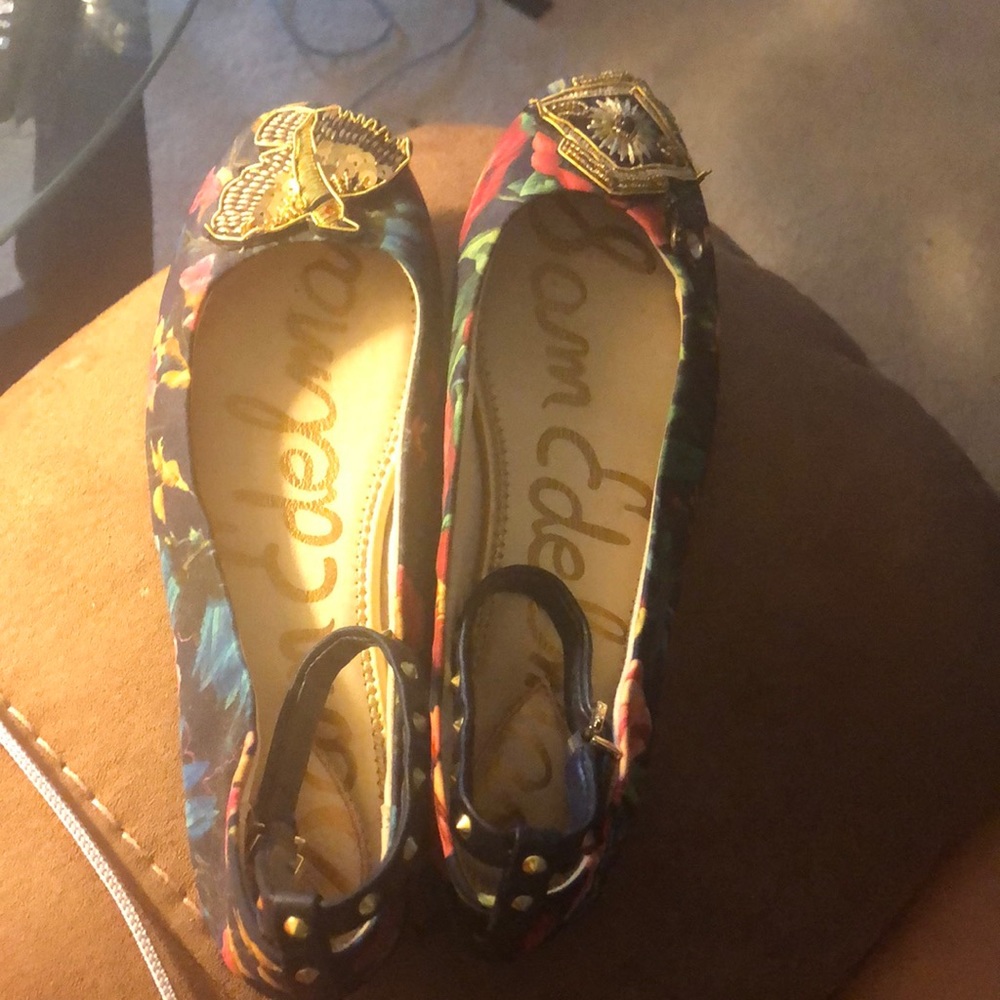 Sam Edelman Ferrera 2 beaded bird & bee flat 6.5